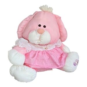 1986 FISHER-PRICE Puffalump Pink Bunny, Vintage Rabbit Plush